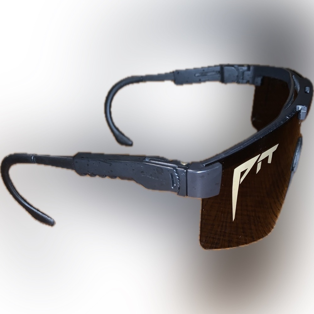 Pit Viper Wrap Around Black Smoke Lens Speckle Shades Glasses - Picture 5 of 8